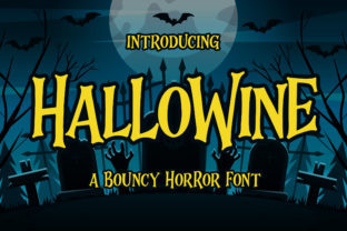 Hallowine: A Spooky Display Font for Creative Designers