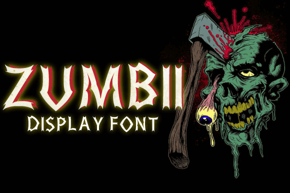 Zumbii: A Playful Display Font for Spooky & Creative Designs